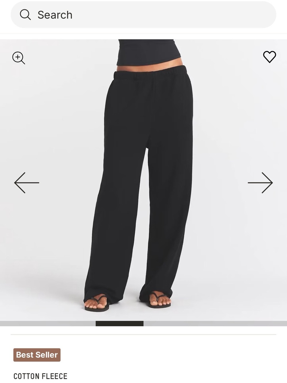 Skims Wide-Leg sweat Pants - Black